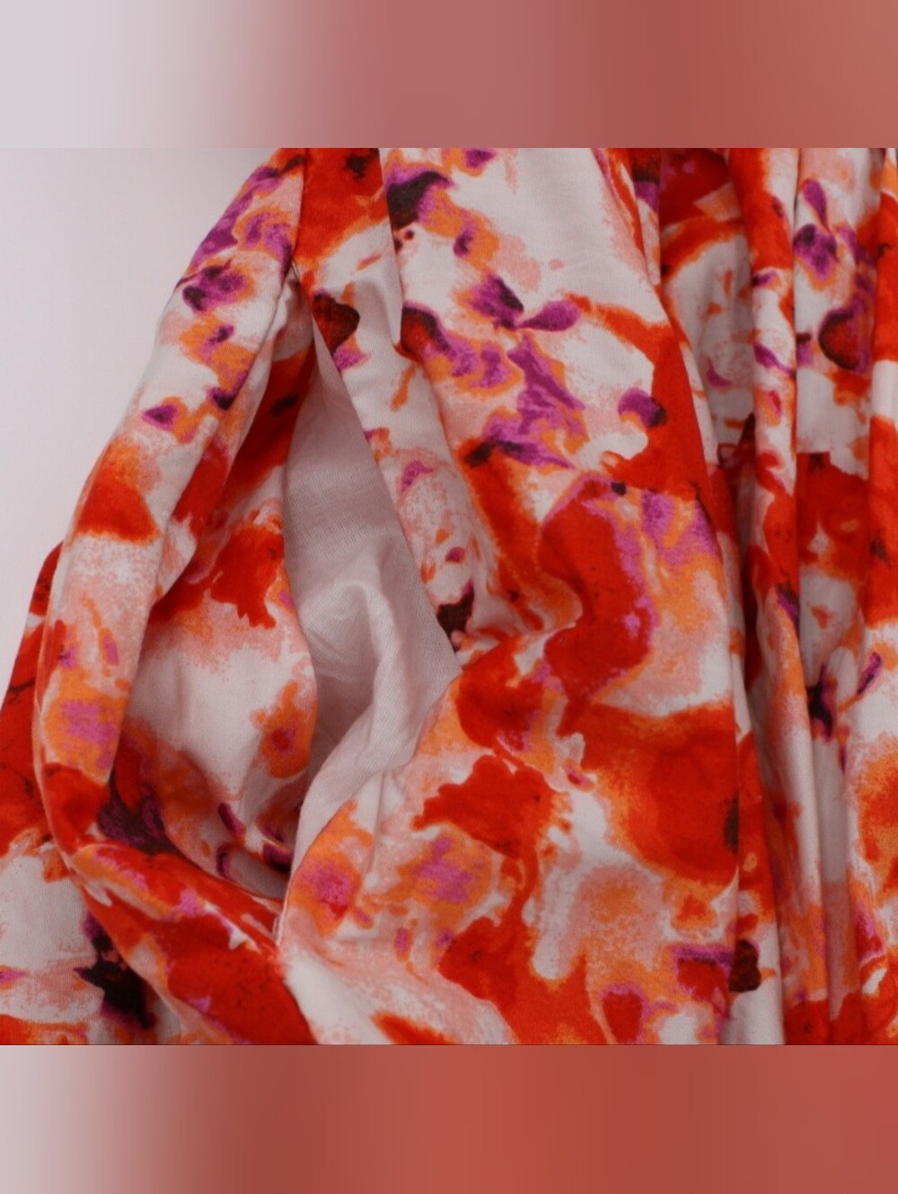 Chelsea28 Floral Fit & Flare Dress Red Coral Pink Purple Size M - Picture 4 of 8